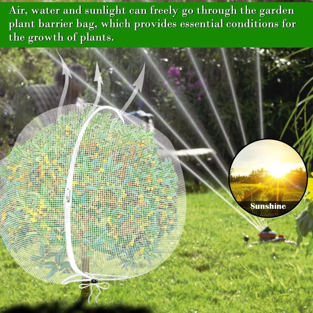 Durable Outdoor Garden Netting with Zipper - 10' x 13' for Plant Protection