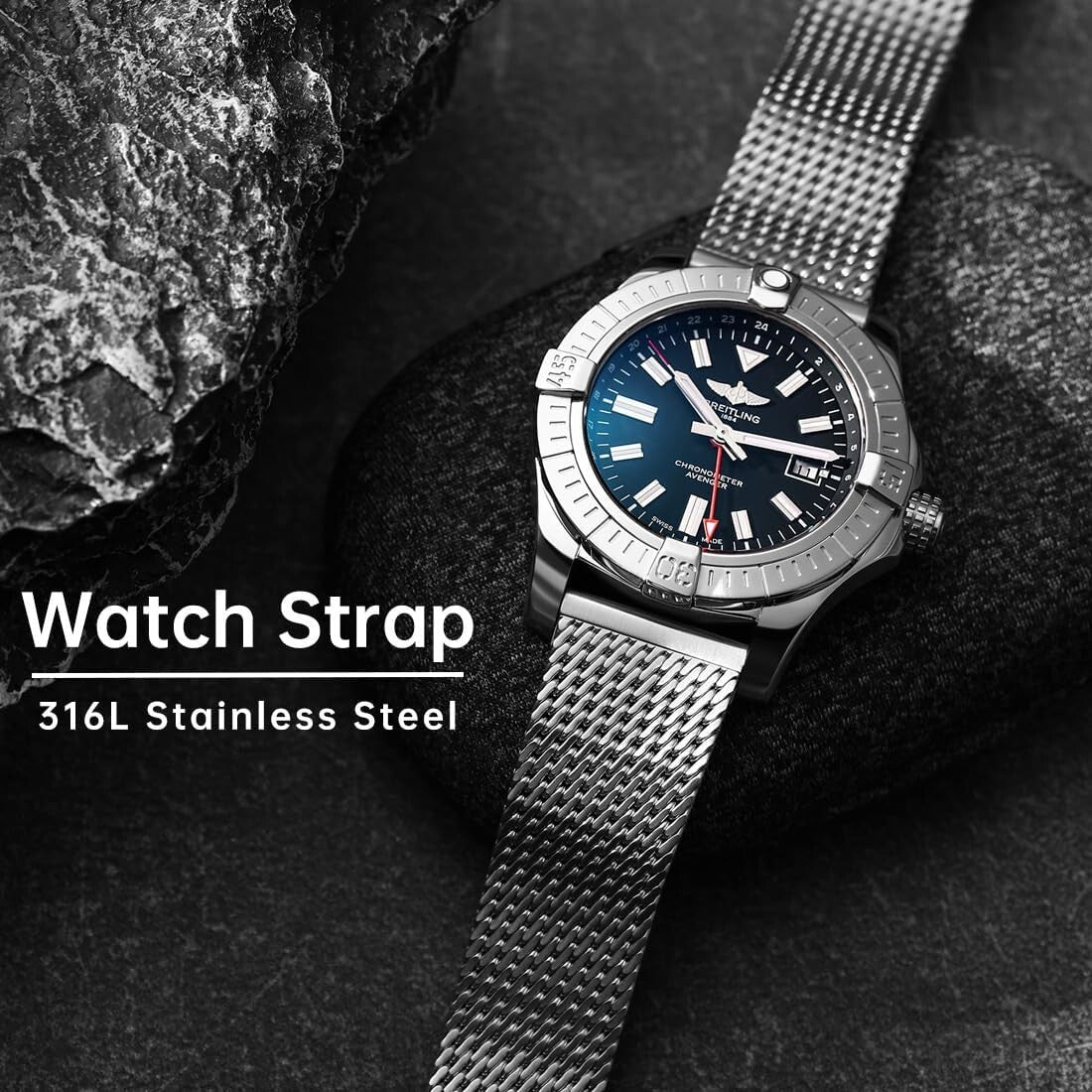 Elegant Milanese Mesh Watch Strap - Stylish Stainless Steel Band for All Watches
