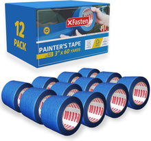 Load image into Gallery viewer, Bulk Blue Painters Tape - 3-Inch x 60-Yards, 12 Rolls for Sharp, Mess-Free Lines