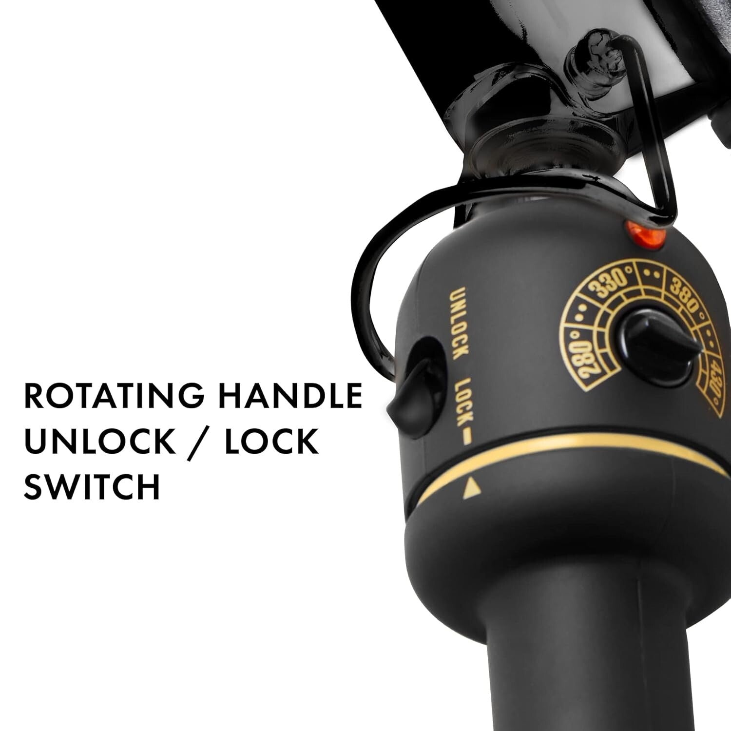 Professional Marcel Curling Iron 1-1/4” - Black Gold Technology for Sleek Styles