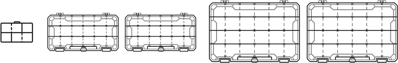 Gold/Black Portable Fishing Tackle Multiloader with Tuff Tainers & Compartments