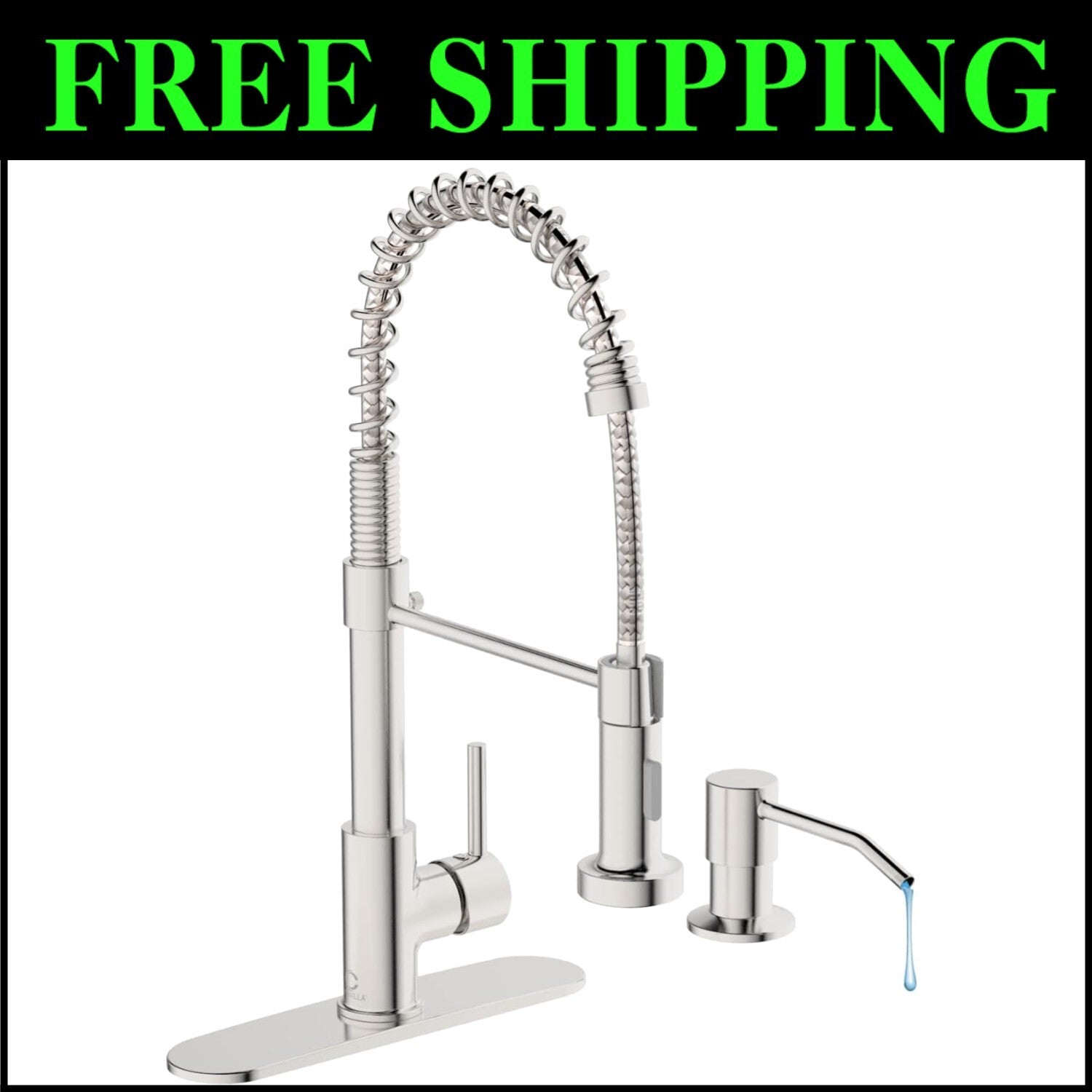 Premium Pull Down Kitchen Faucet & Soap Dispenser Set - Durable & Easy to Use