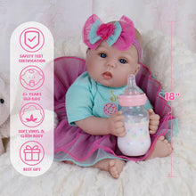 Load image into Gallery viewer, Handcrafted Reborn Baby Doll Girl - 18-Inch Soft Weighted Doll with Accessories