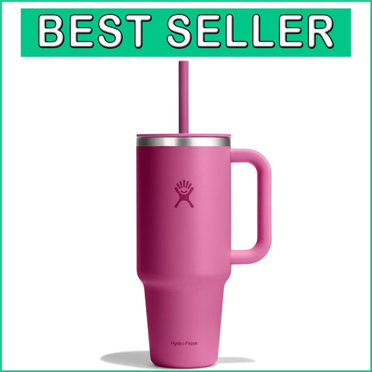 Double-Wall Vacuum Insulated 40 Oz Cup with Straw: Perfect for Travel and Sports