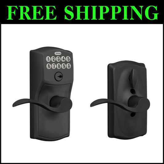 Durable Zinc Keypad Entry Lock - Matte Black Finish for Smooth Operation