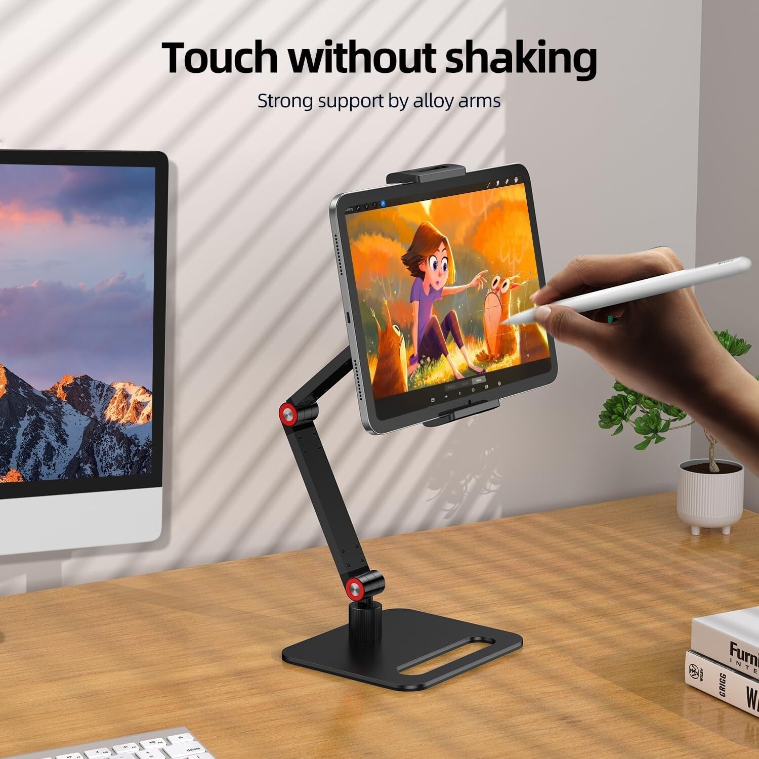 Flexible Long Arm Tablet Stand: Ideal for Desk & Hands-Free Entertainment