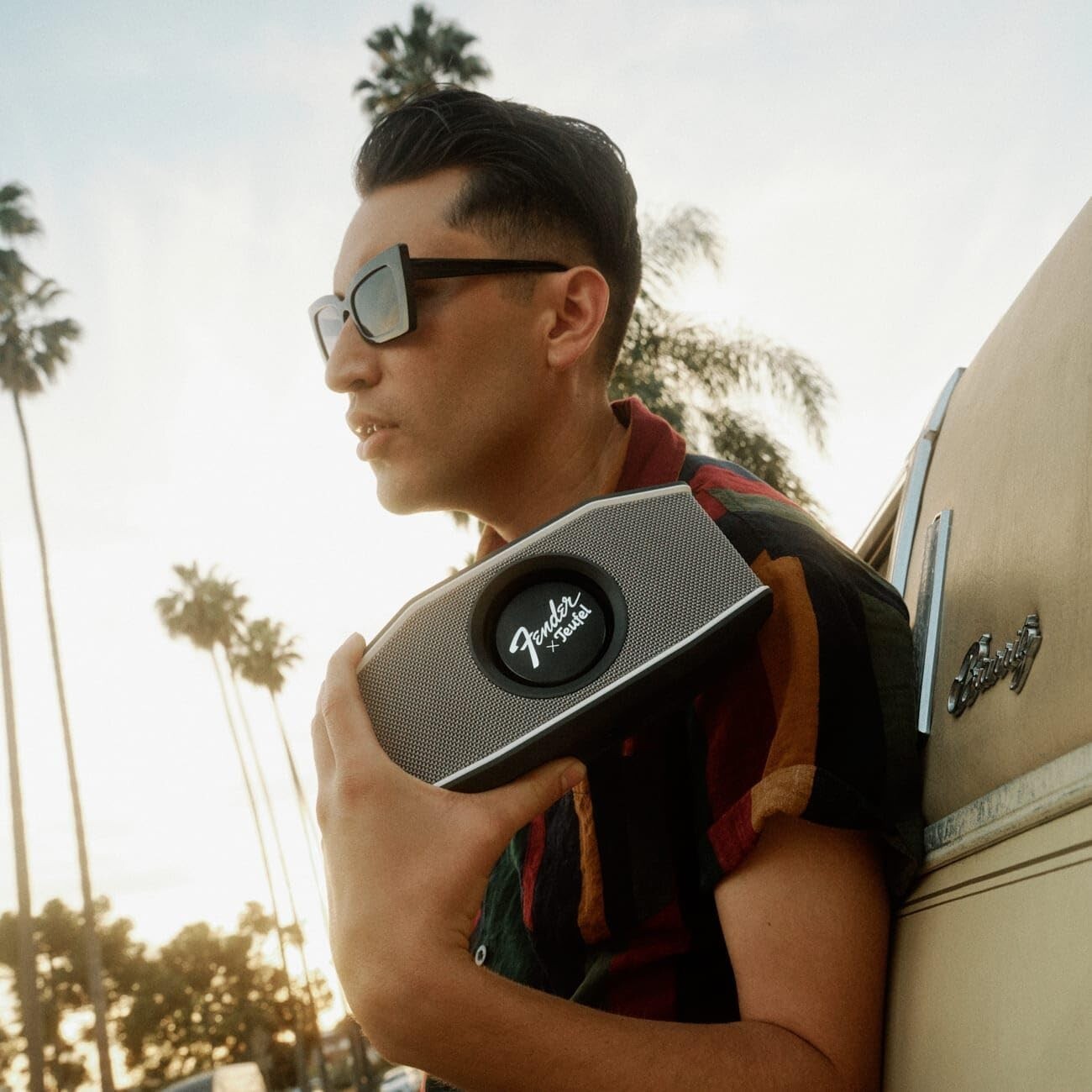 Fender x ROCKSTER GO 2 Waterproof Bluetooth Speaker - 28H Battery for Adventure