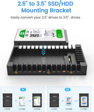 Load image into Gallery viewer, Compact &amp; Lightweight 2.5 to 3.5 SSD Drive Adapter - 5 Pack of Essential Caddies