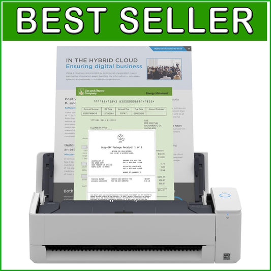 Effortless Compact Scanner for Documents, Photos & Receipts - Wireless Ready