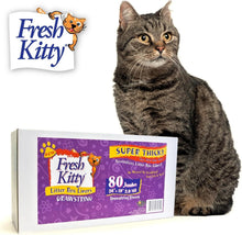 Load image into Gallery viewer, 80 Count Super Thick Drawstring Cat Litter Box Liners, Fresh Scented &amp; Durable