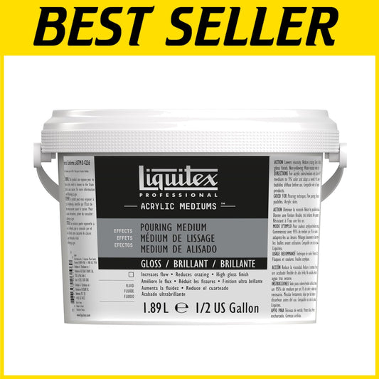 Artist-Grade Pouring Medium, UV Resistant, High Gloss Finish - 1.89L Bucket