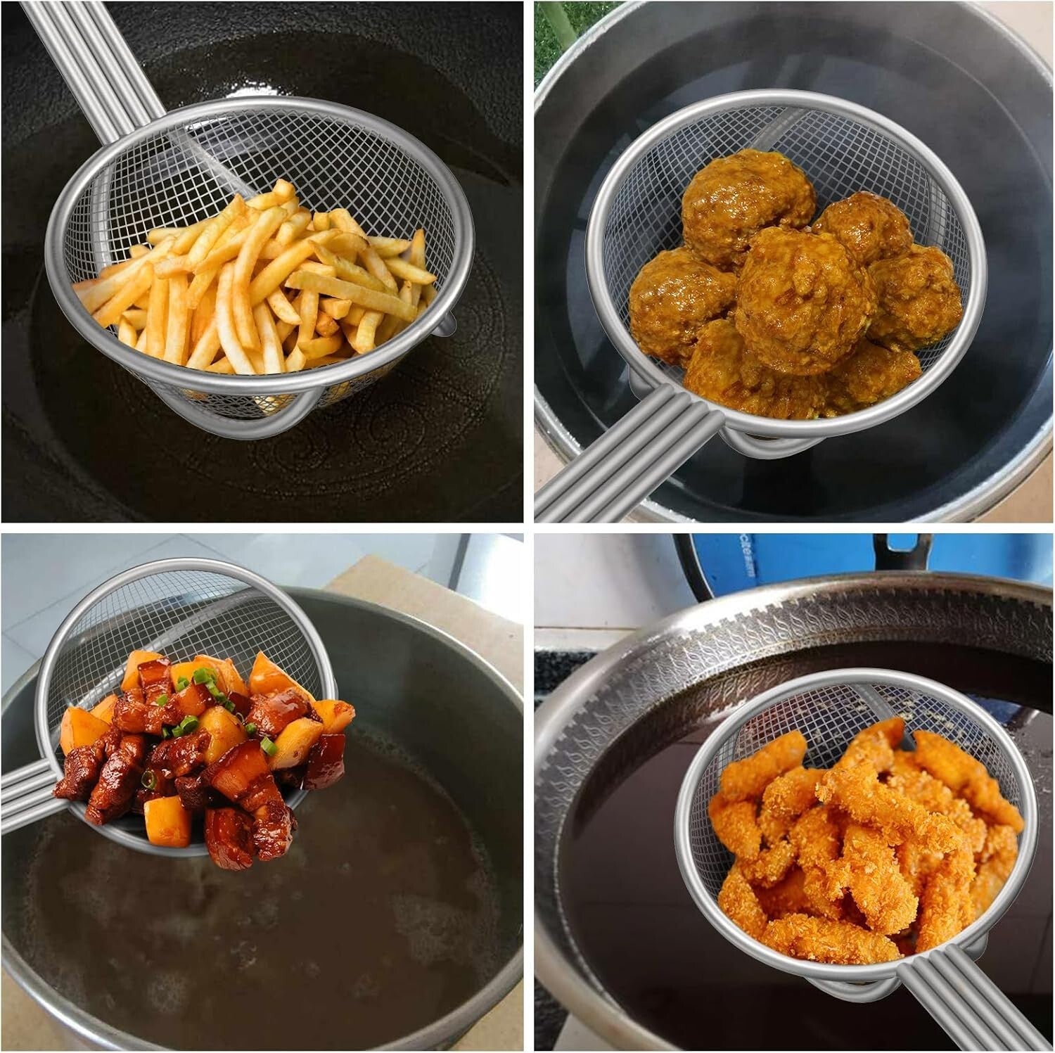 42" Stainless Steel Stirring Paddle & 40" Mesh Skimmer Cooking Set