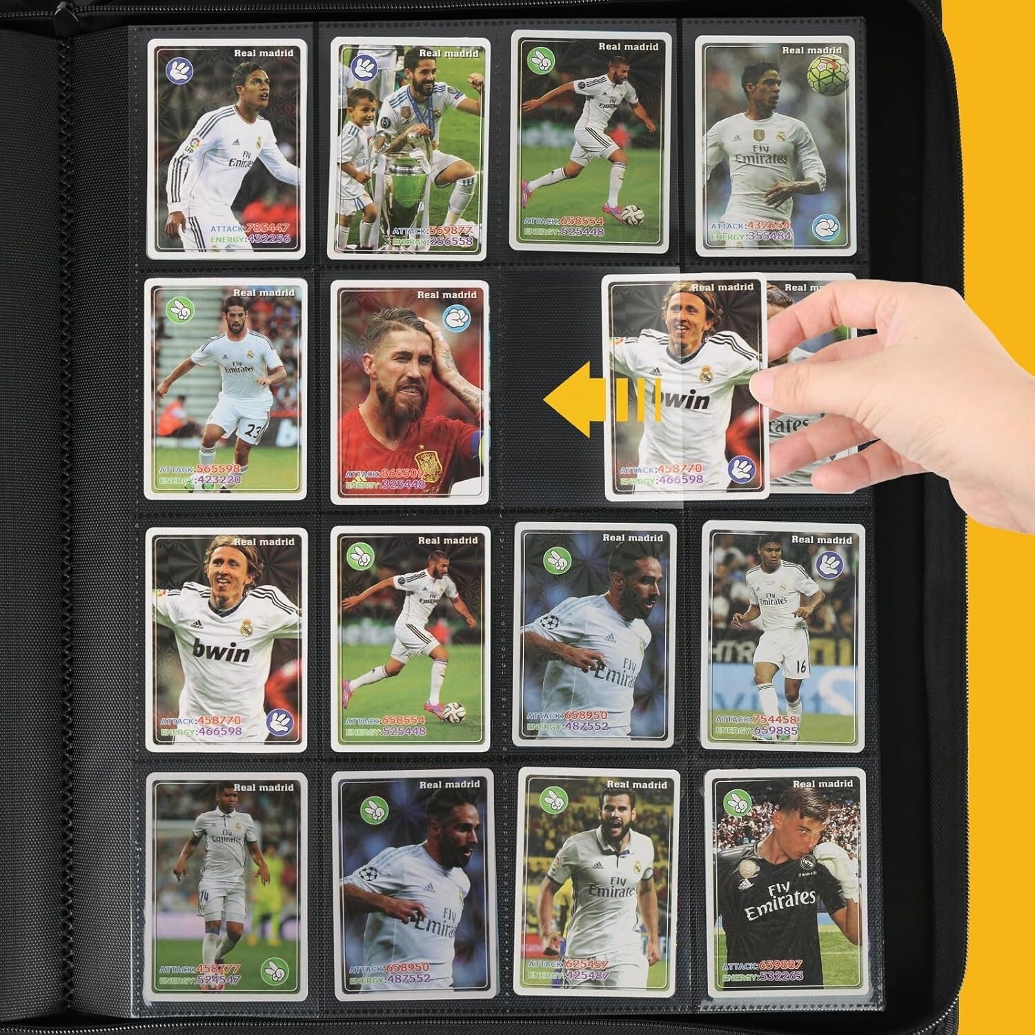 16-Pocket PU Leather Card Binder - Protect & Showcase 1000+ Trading Cards