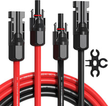 Load image into Gallery viewer, 10AWG Solar Extension Cable 50Ft with Universal Connectors - Weatherproof Design