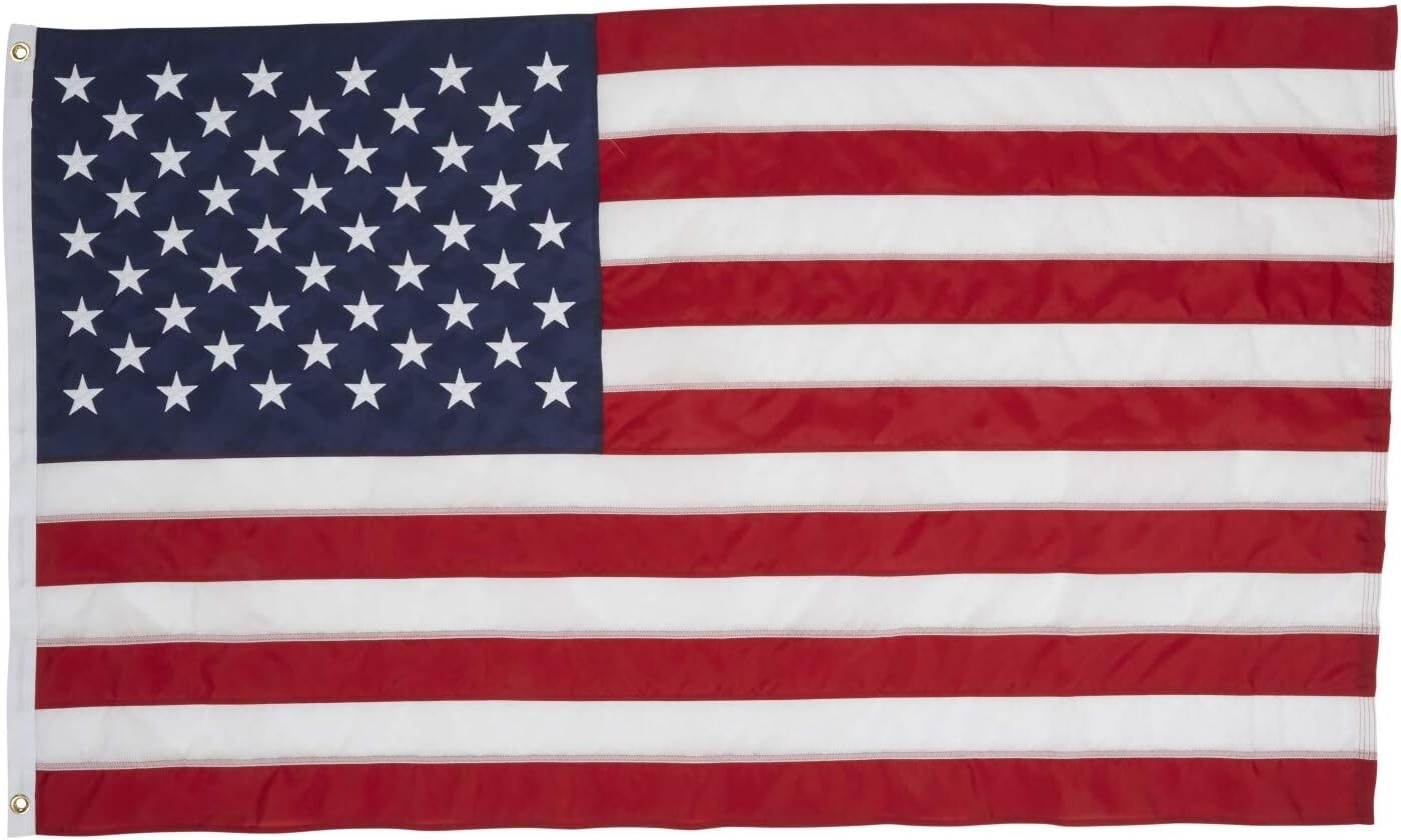 Durable 3x5 NYLON American Flag with Tangle-Free 5' Flag Pole - All Occasion Kit