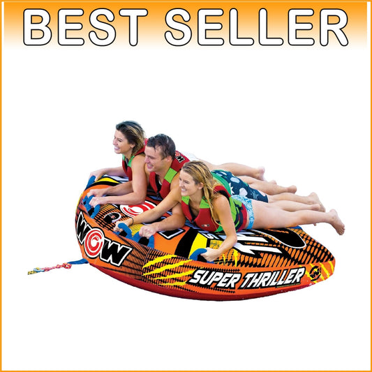 Durable Inflatable Thrill Tube for Boats - Quick Connect 3-Person Capacity