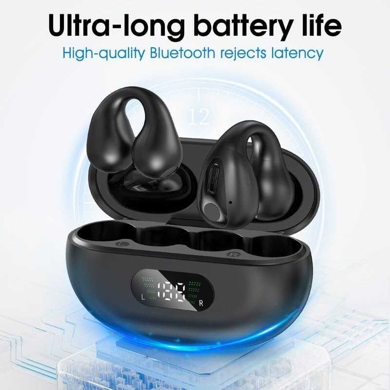 AI Translation Earbuds - 144 Languages, Real-Time, Black - Ideal for Travelers