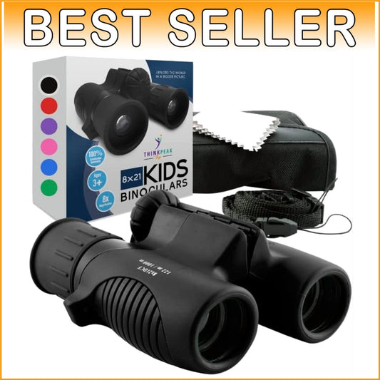Think Peak Kids Binoculars - 8x Magnification Compact Adventure Toy for Ages 4-8