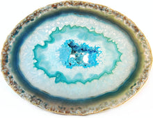 Load image into Gallery viewer, Colorful Agate Coaster Set (4) with Non-Slip Bumpers for Stylish Interiors