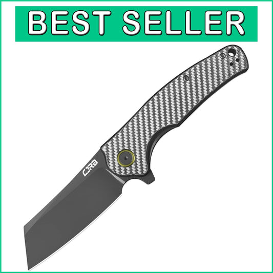 CJRB Crag Folding Pocket Knife with 3.43" AR Steel Blade & Carbon Fiber Handle