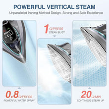 Load image into Gallery viewer, Compact 1700W Anti-Drip Steam Iron with Self-Cleaning &amp; Adjustable Steam Modes