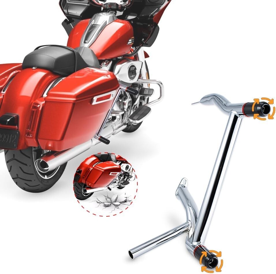 4-Piece Chrome Saddle Bag Protectors for Harley Davidson Touring Line 2009-2025