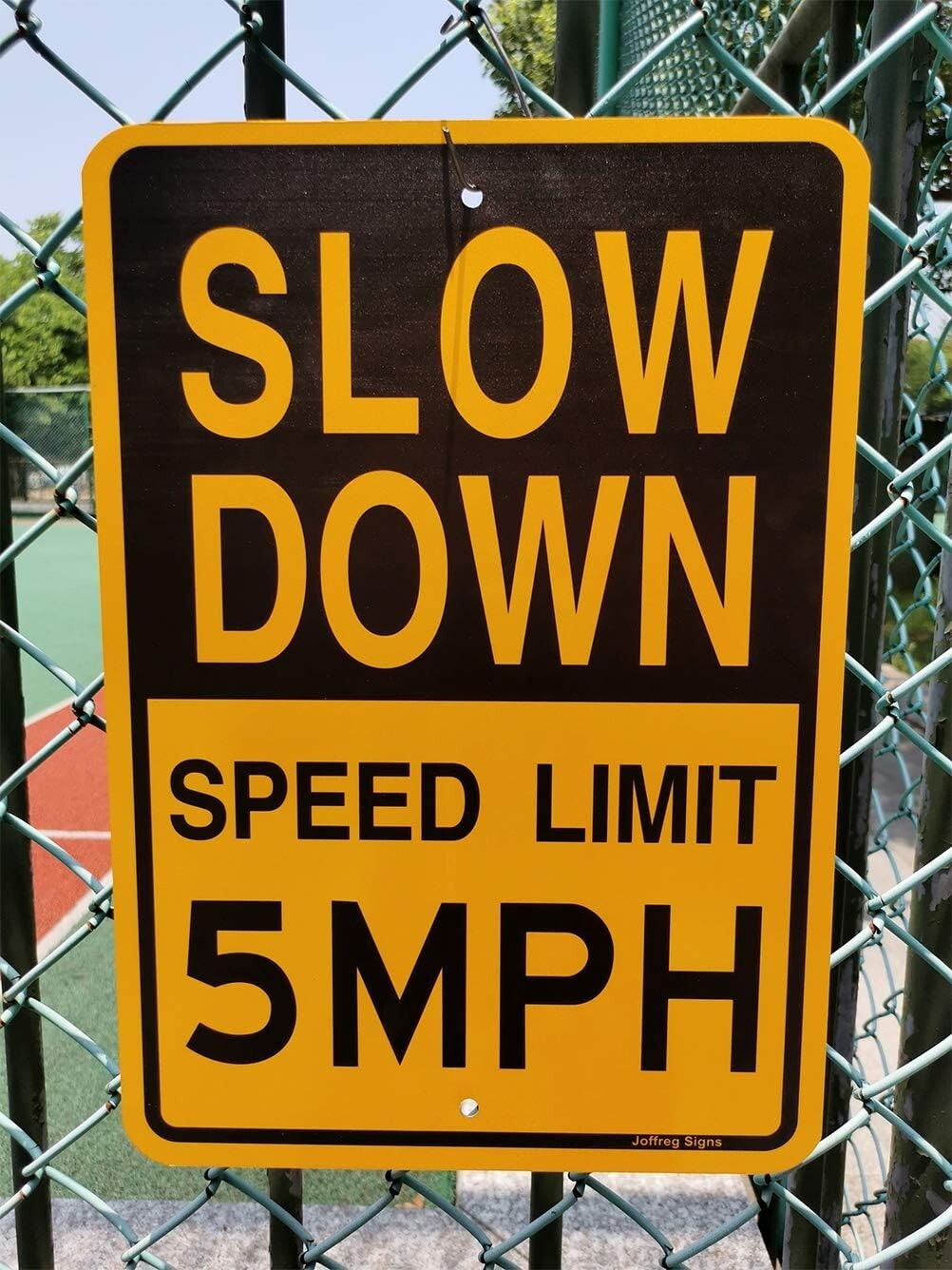 Durable 5 MPH Traffic Sign - Easy Install Reflective Aluminum 4-Pack (17x12 in)