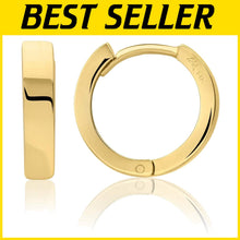 Load image into Gallery viewer, Stunning 14K Gold Huggie Hoop Earrings - Minimalist Style for Everyday Wear