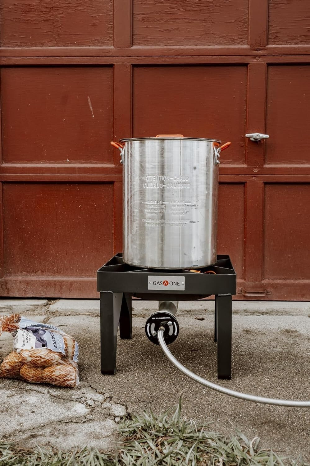 Durable Outdoor Propane Burner with Steel Braided Hose – 0-20 PSI Regulator