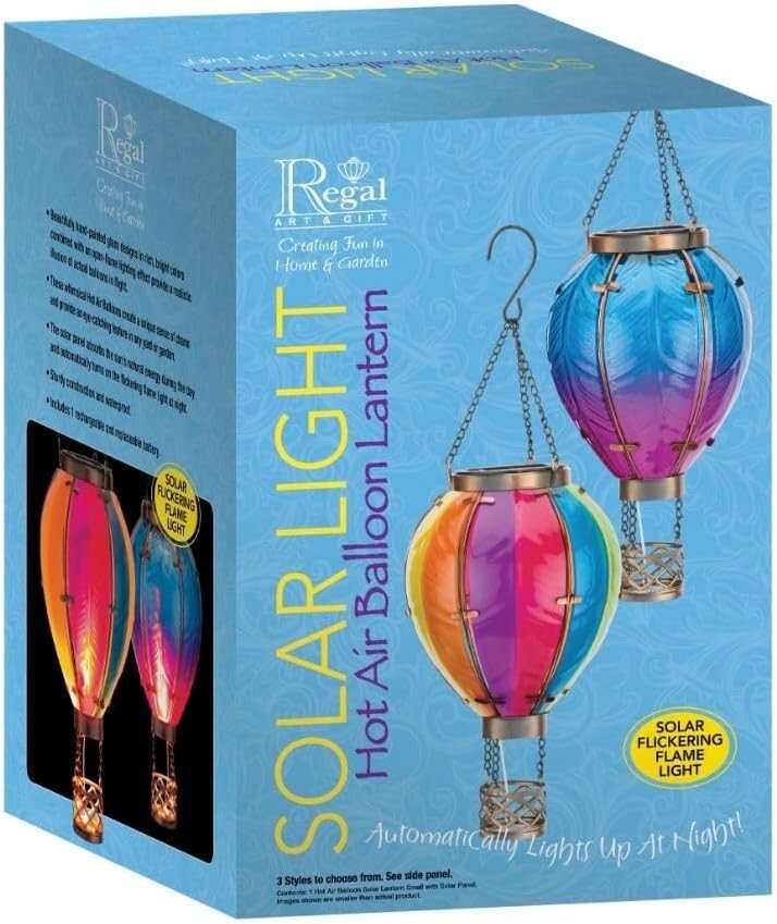 Decorative Solar-Powered Hot Air Balloon Lantern – Unique Gift for Garden Lovers