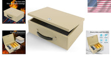 Load image into Gallery viewer, Fire Resistant Portable Lock Box - 0.3 Cubic Feet Safe for Documents &amp; Valuables