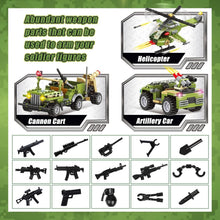 Load image into Gallery viewer, Multi-Function Military Toy Set - 830 Pieces for Kids Aged 6-12 with Storage Box