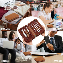 Load image into Gallery viewer, Ergonomic 8-Piece Manicure Kit for Men with Travel Case - Ultimate Grooming Gift