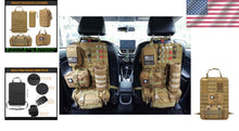 Load image into Gallery viewer, Universal MOLLE Tactical Seat Back Organizer - Durable Khaki Pouches Included