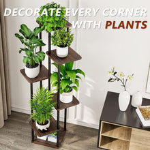 Load image into Gallery viewer, Modern 6-Tier Flower Shelf - Corner Metal Plant Stand for Various Sizes