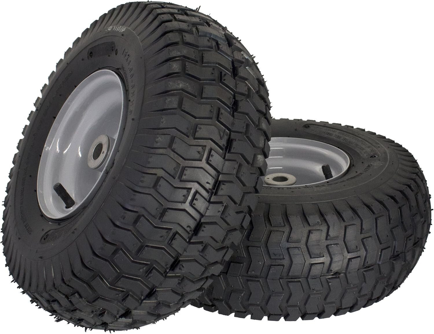 2-Pack 15x6.00-6 Replacement Tire Assembly for Husqvarna Mowers - Durable 4-Ply