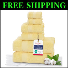Load image into Gallery viewer, Ultra-Soft 100% Turkish Bath Towel Set - 6 Pcs Includes Hand &amp; Washcloths