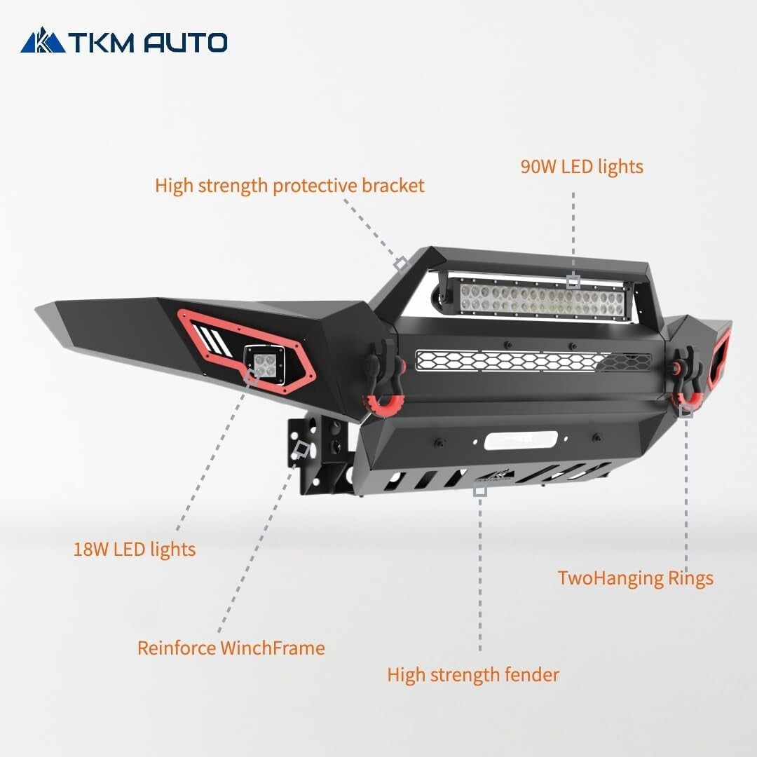 Elevate Your Tacoma 05-15 with a Front Bumper - Carbon Steel and Sleek Design