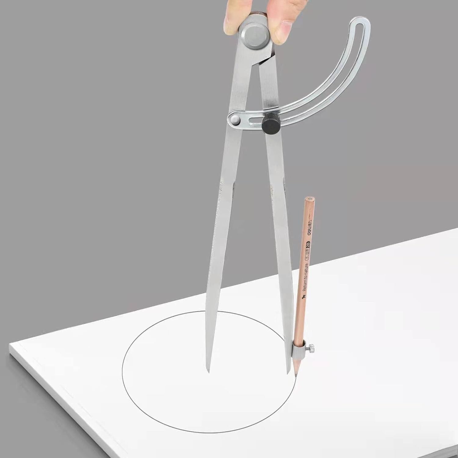 Precision 24-Inch Compass with Wing Divider - Ideal for Woodworking & Geometry