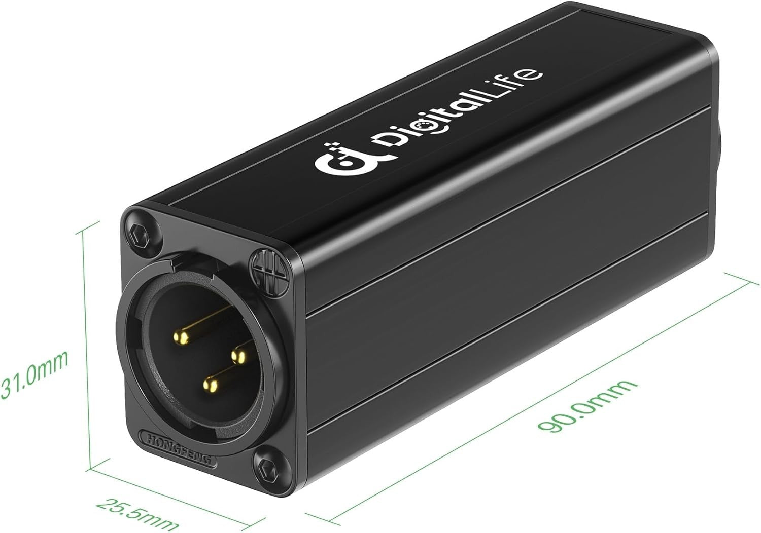 XLR Ground Loop Isolator for Clear Audio - Female-to-Male Connection, No Power