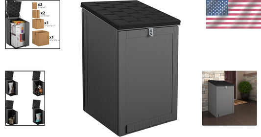 Impact-Resistant Outdoor Storage Box with Hinged Lid - Ideal For Deliveries
