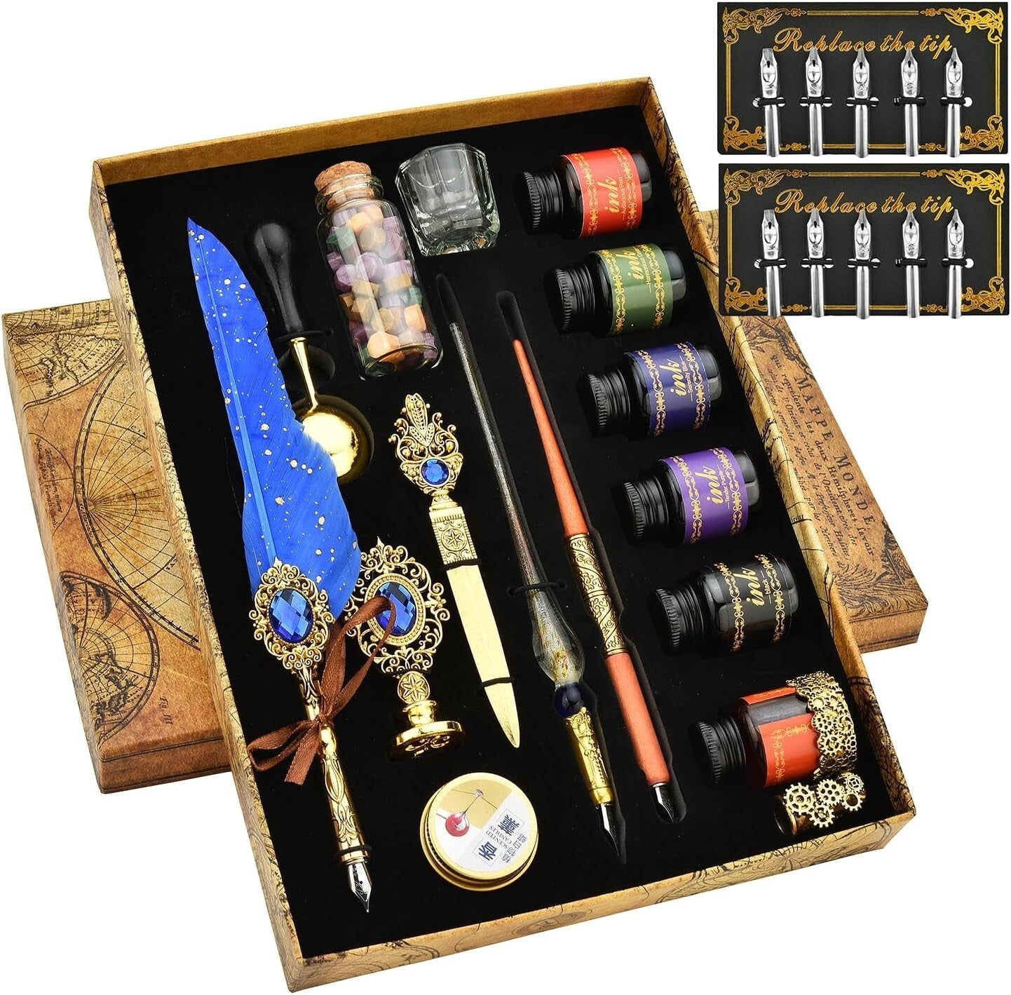 Elegant Quill Pen Set - Feather Dip Pen & Accessories for Smooth Calligraphy