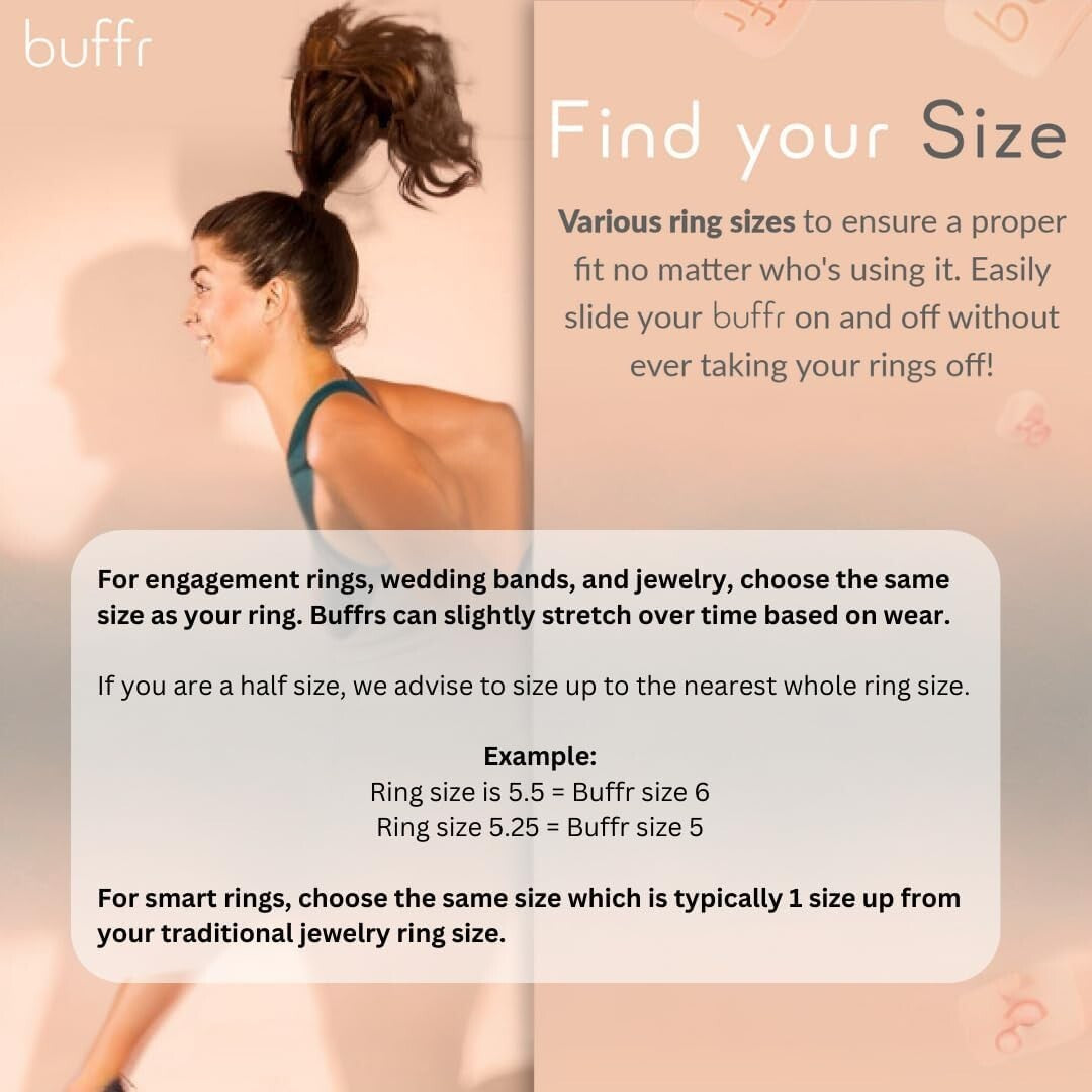 Customizable Silicone Ring Guards for Women - Sizes 5 to 12 for Gym & Workouts