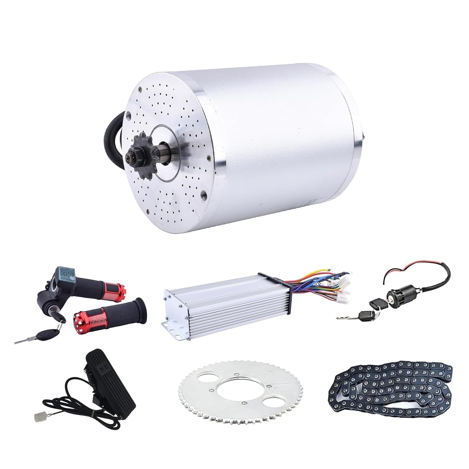 48V 1000W Electric Brushless DC Motor Kit with Speed Controller and Display