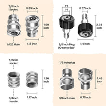 Load image into Gallery viewer, Premium 9-Piece Pressure Washer Adapter Set - Stainless Steel Quick Connect Kit