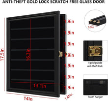 Load image into Gallery viewer, Elegant Wall-Mountable Display Cabinet for Military Coins &amp; Collectibles - Black