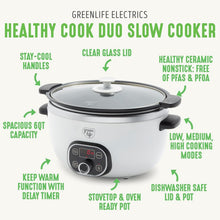 Load image into Gallery viewer, Large 6 Quart Programmable Slow Cooker with Nonstick Ceramic &amp; Keep Warm Feature