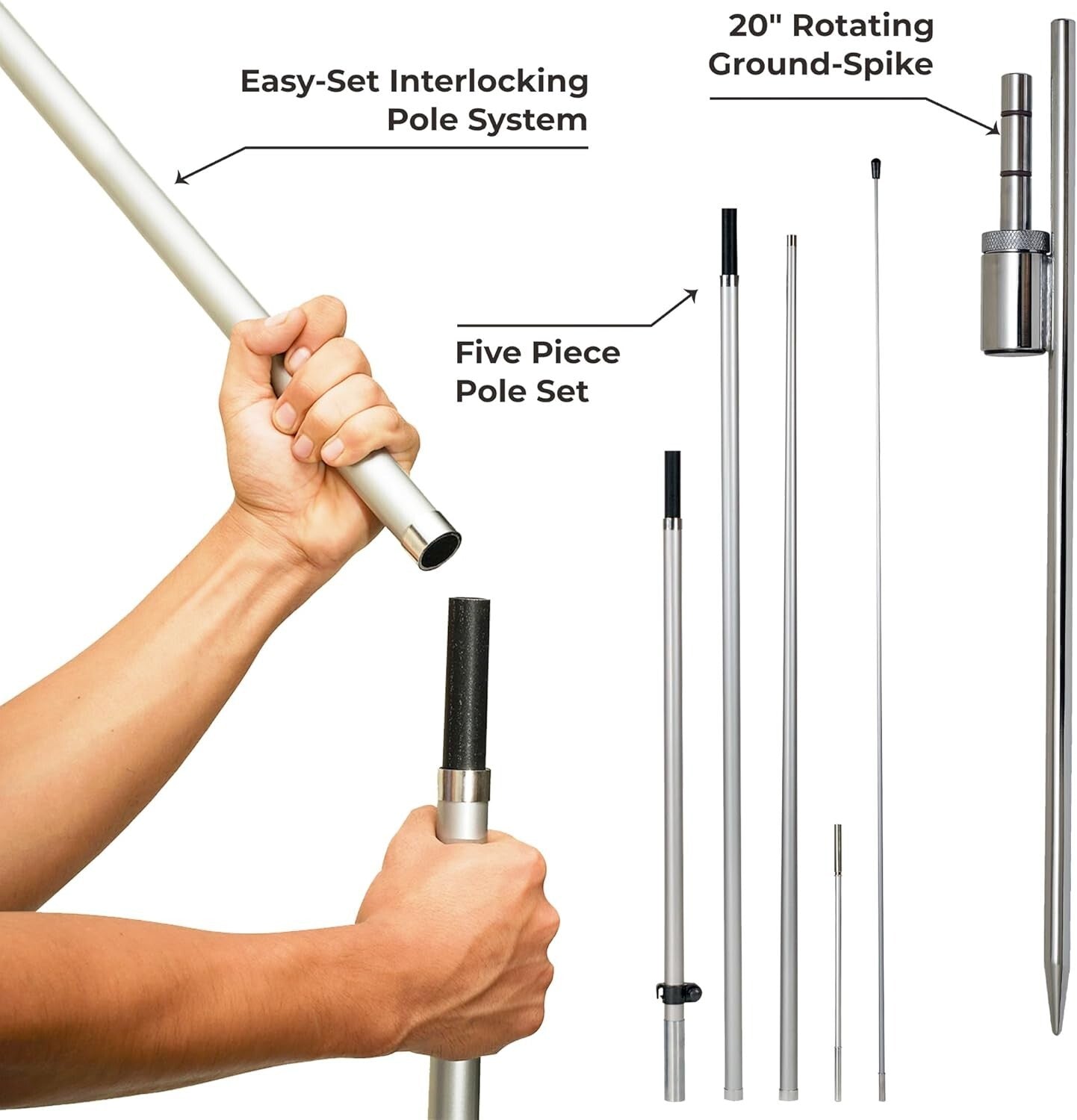 12ft Feather Flag Kit - Bright Red & Yellow Outdoor Business Promotion Banner