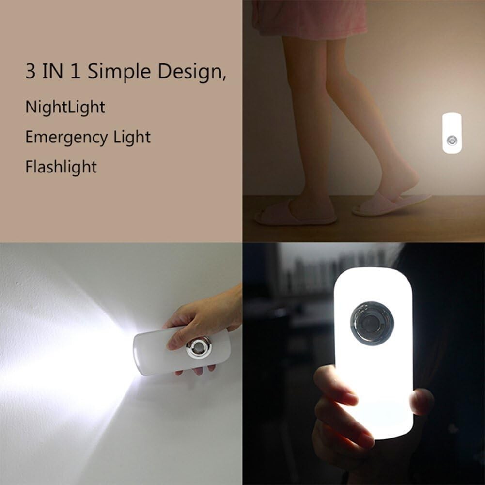 Energy Efficient 2 Pack LED Night Light with Motion Sensor - Modern Home Decor