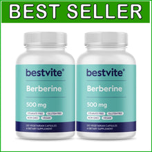 Load image into Gallery viewer, GMP Certified Berberine 500mg - 240 Vegan Capsules, No Fillers or Flow Agents